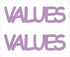 Custom-Buzz Word - VALUES Pink