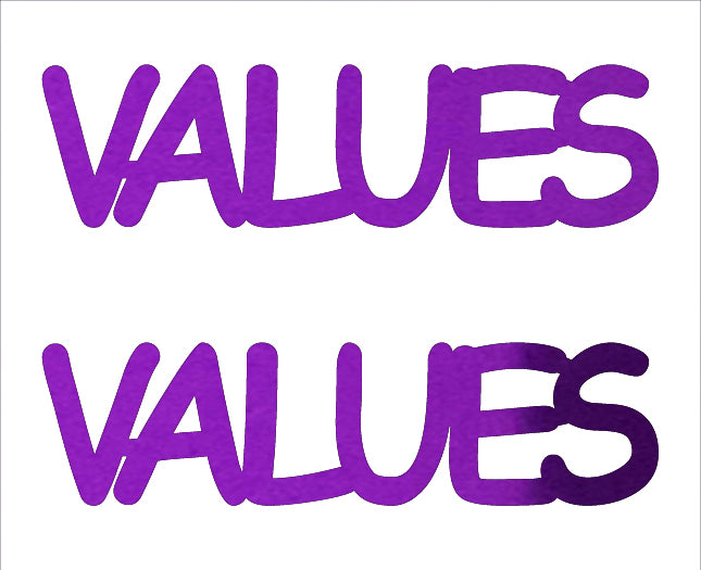 Custom-Buzz Word - VALUES Purple