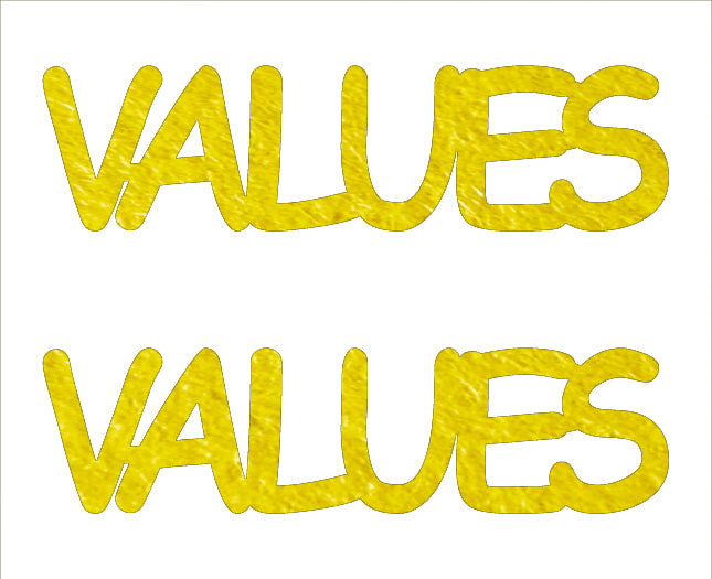 Custom-Buzz Word - VALUES Yellow Paper