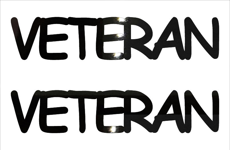 Custom-Buzz Word - VETERAN Black