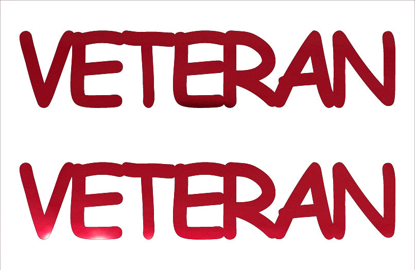 Custom-Buzz Word - VETERAN Red