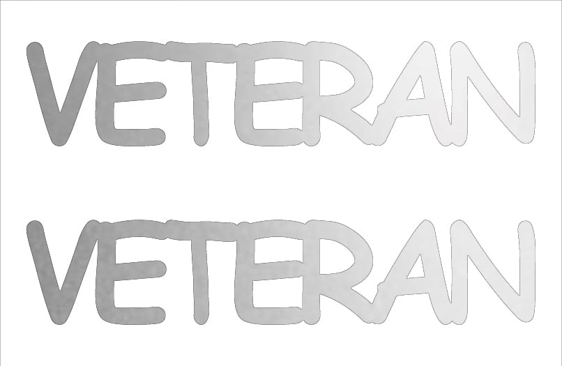 Custom-Buzz Word - VETERAN Silver