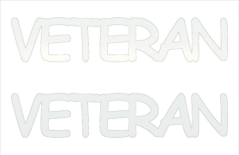 Custom-Buzz Word - VETERAN White