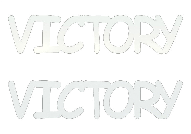 Custom-Buzz Word - VICTORY White