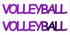 Custom-Buzz Word - VOLLYBALL Purple