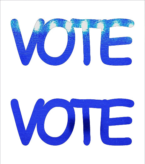 Custom-Buzz Word - VOTE Blue Royal