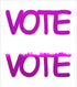 Custom-Buzz Word - VOTE Fuchsia