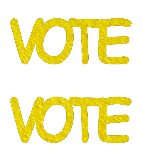 Custom-Buzz Word - VOTE Yellow Paper