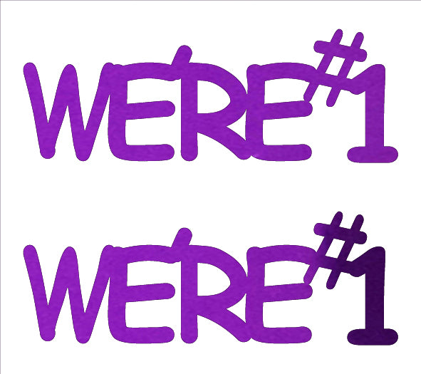 Custom-Buzz Word - WE'RE #1 Purple