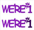 Custom-Buzz Word - WE'RE #1 Purple