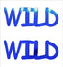 Custom-Buzz Word - WILD Blue Royal