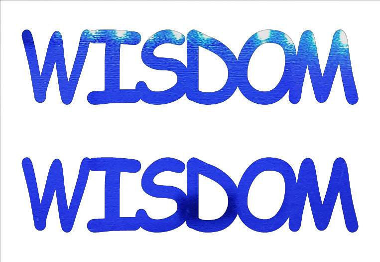 Custom-Buzz Word - WISDOM Blue Royal