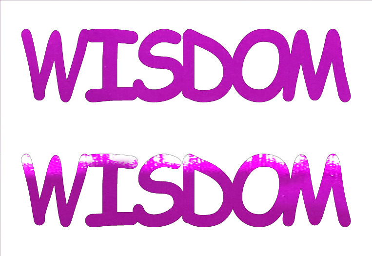 Custom-Buzz Word - WISDOM Fuchsia