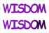 Custom-Buzz Word - WISDOM Purple