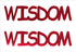 Custom-Buzz Word - WISDOM Red