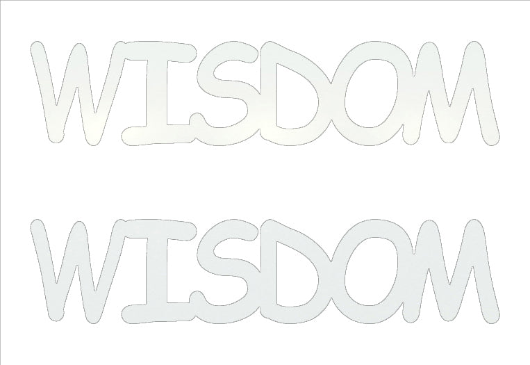 Custom-Buzz Word - WISDOM White