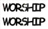 Custom-Buzz Word - WORSHIP Black