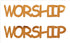 Custom-Buzz Word - WORSHIP Orange