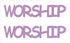 Custom-Buzz Word - WORSHIP Pink