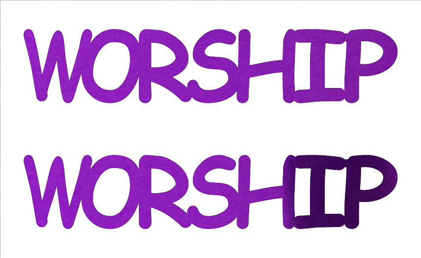 Custom-Buzz Word - WORSHIP Purple