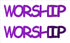 Custom-Buzz Word - WORSHIP Purple