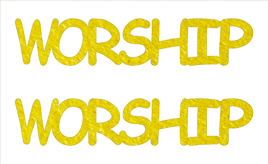 Custom-Buzz Word - WORSHIP Yellow Paper