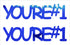 Custom-Buzz Word - YOU'RE #1 Blue Royal