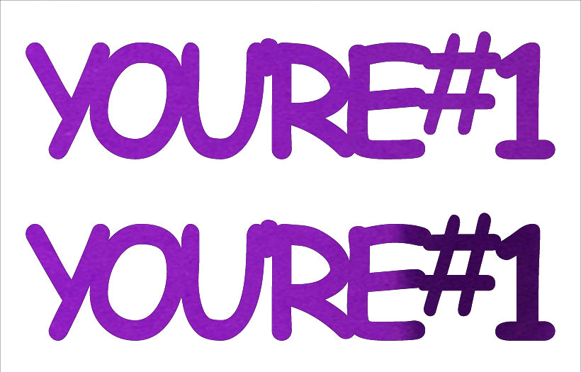 Custom-Buzz Word - YOU'RE #1 Purple