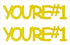 Custom-Buzz Word - YOU'RE #1 Yellow Paper