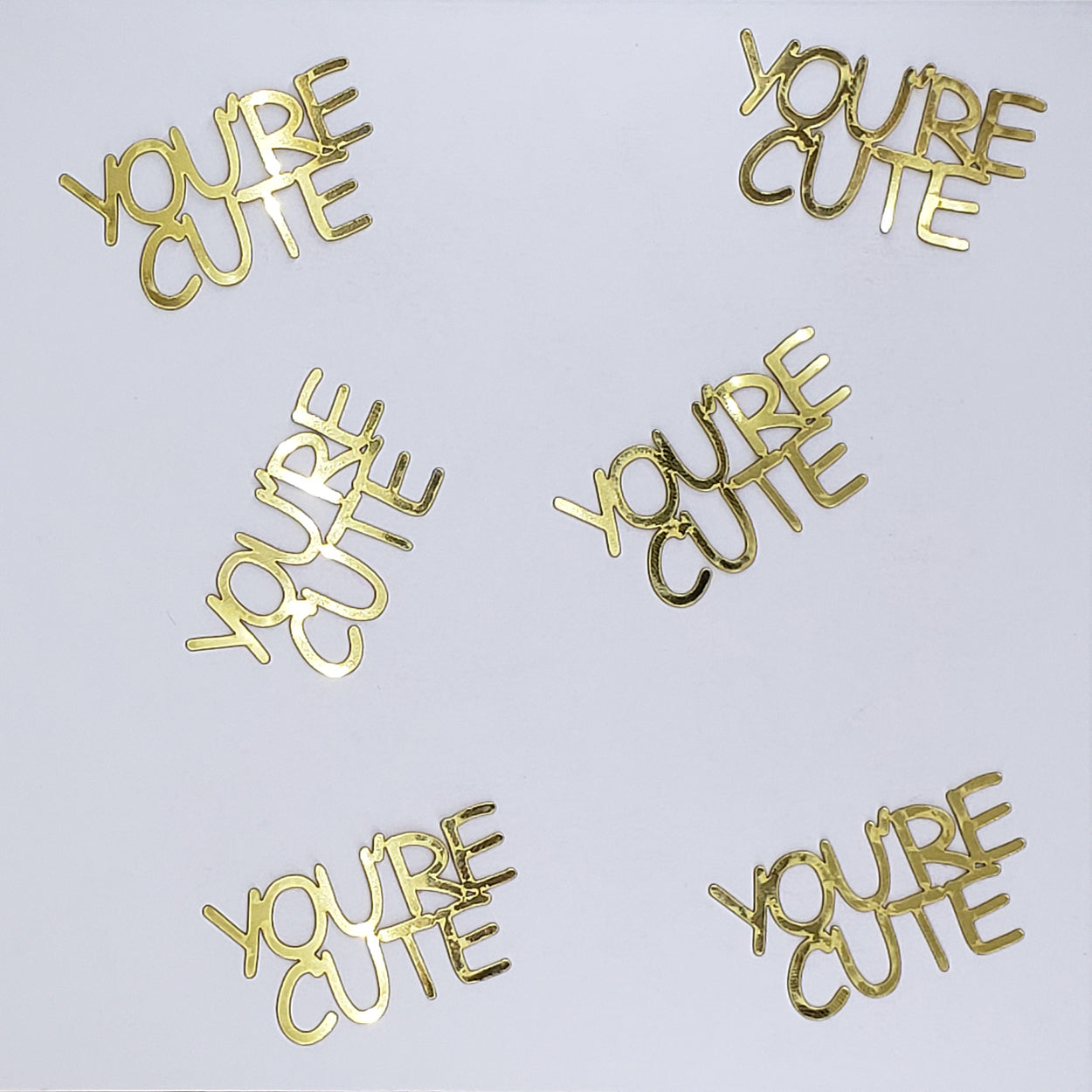 Custom-Buzz Word - YOU'RE CUTE Gold