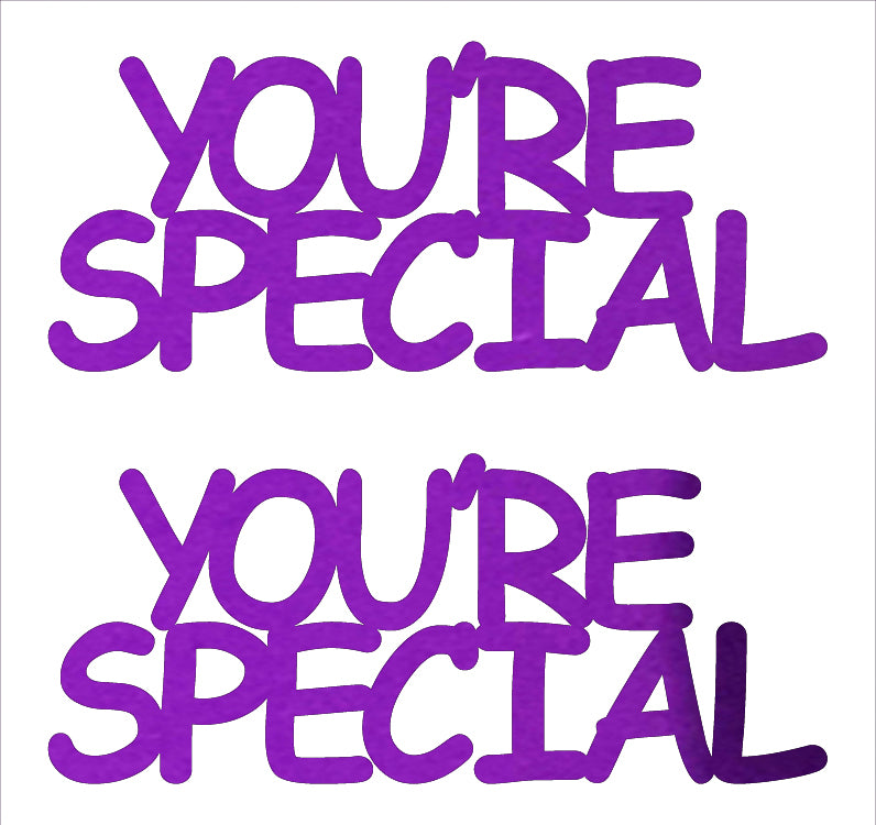 Custom-Buzz Word - YOU'RE SPECIAL Purple