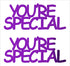 Custom-Buzz Word - YOU'RE SPECIAL Purple