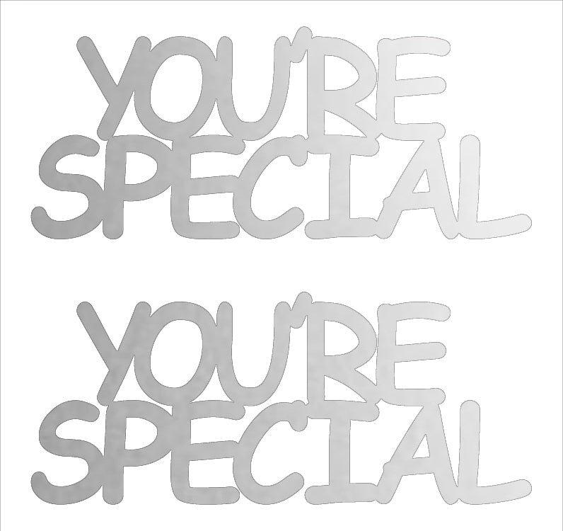 Custom-Buzz Word - YOU'RE SPECIAL Silver