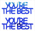 Custom-Buzz Word - YOU'RE THE BEST Blue Royal