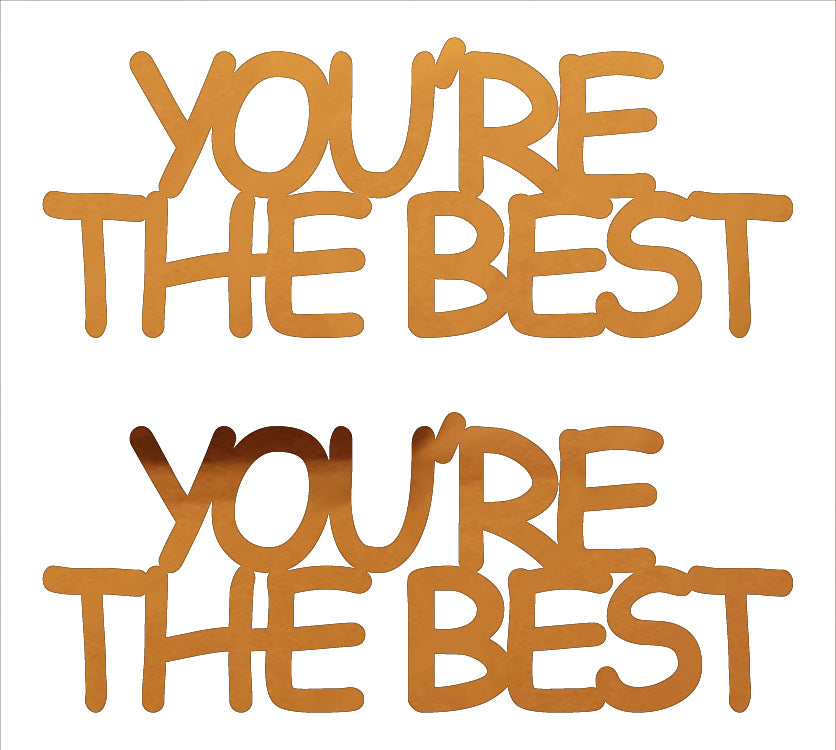 Custom-Buzz Word - YOU'RE THE BEST Orange