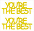 Custom-Buzz Word - YOU'RE THE BEST Yellow Paper