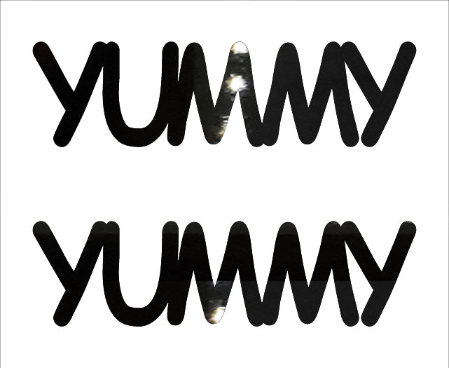 Custom-Buzz Word - YUMMY Black