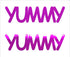 Custom-Buzz Word - YUMMY Fuchsia