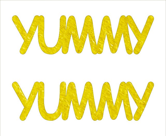 Custom-Buzz Word - YUMMY Yellow Paper