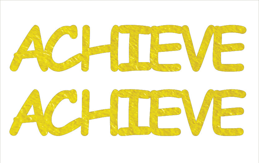 Custom-Buzz Word - ACHIEVE Yellow Paper