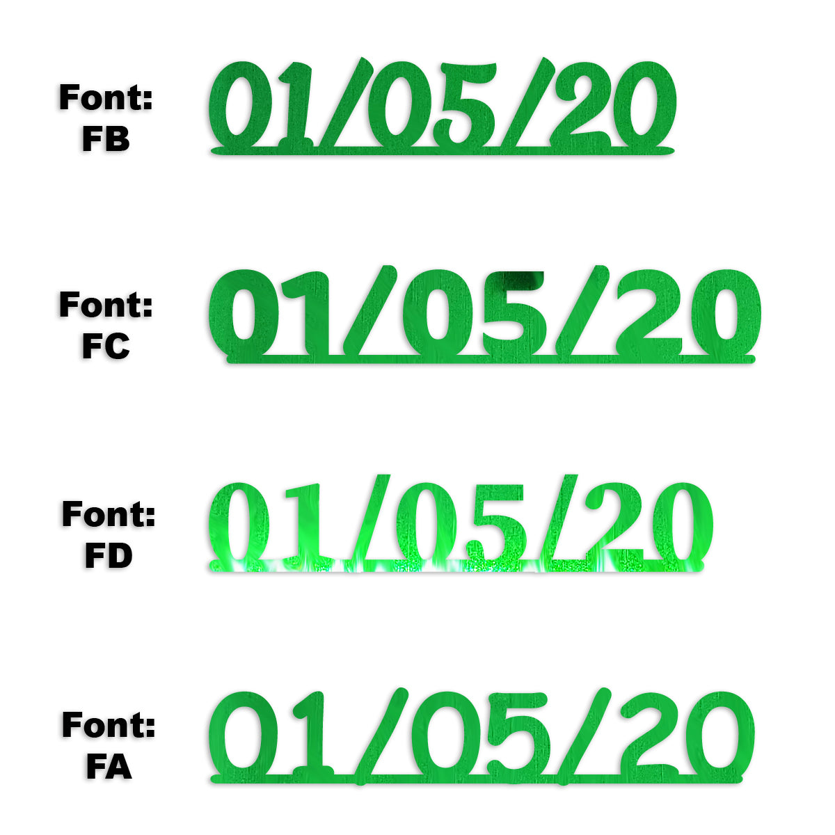 Custom-Fetti Date - 01/05/24 or 01/05/25  Green