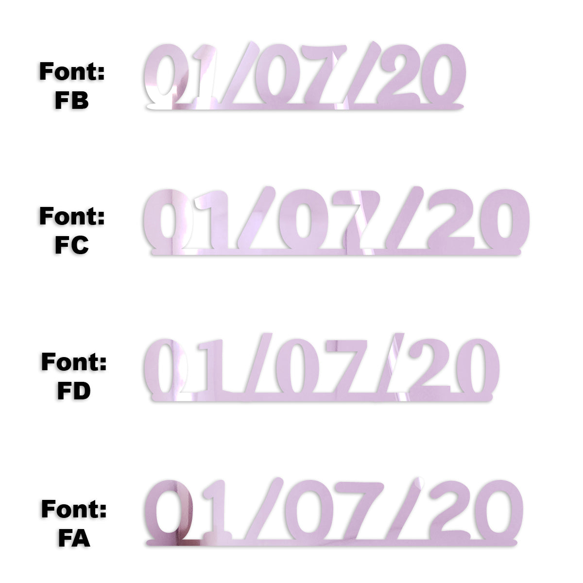 Custom-Fetti Date - 01/07/24 or 01/07/25  Pink