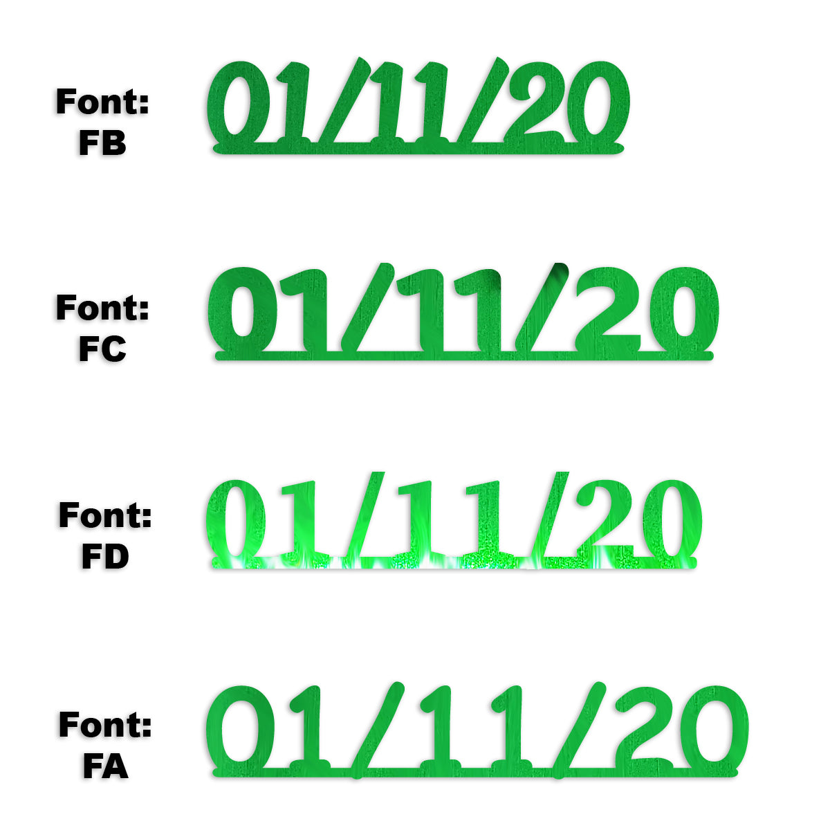 Custom-Fetti Date - 01/11/24 or 01/11/25  Green