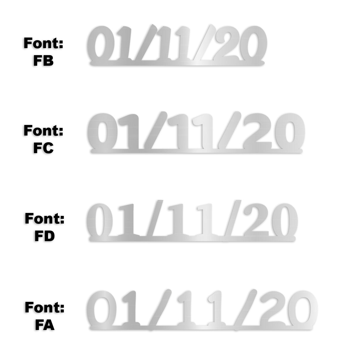 Custom-Fetti Date - 01/11/24 or 01/11/25  Silver