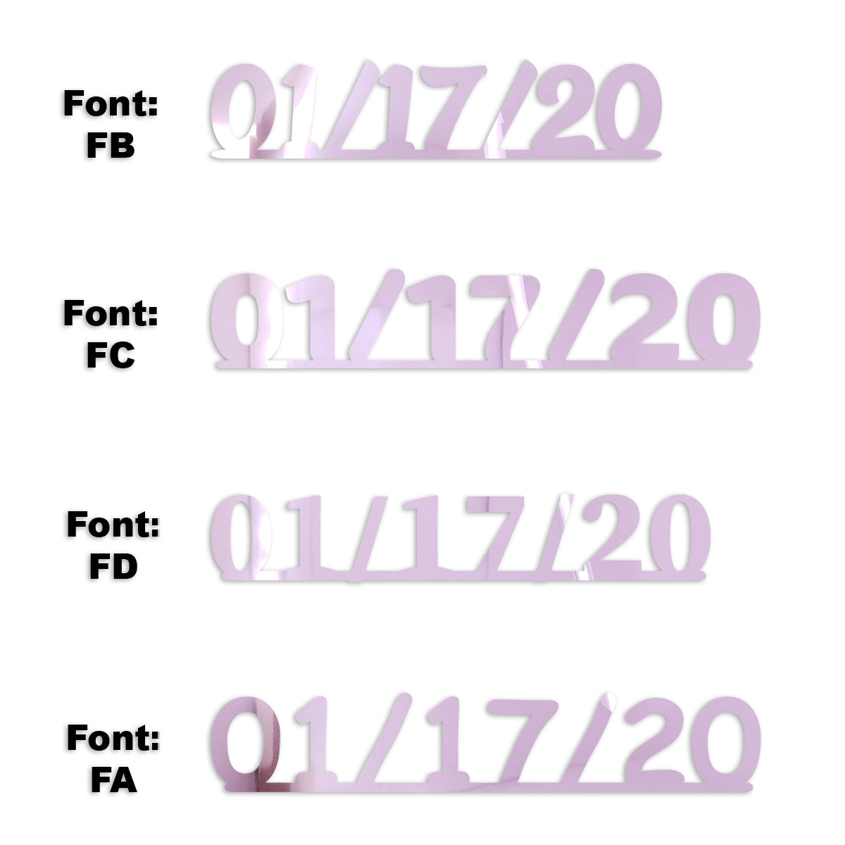 Custom-Fetti Date - 01/17/24 or 01/17/25  Pink