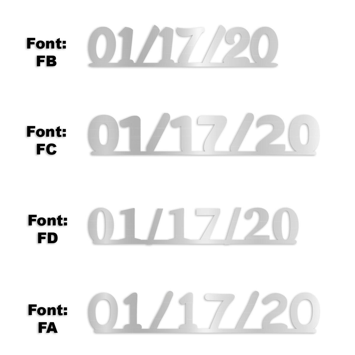 Custom-Fetti Date - 01/17/24 or 01/17/25  Silver