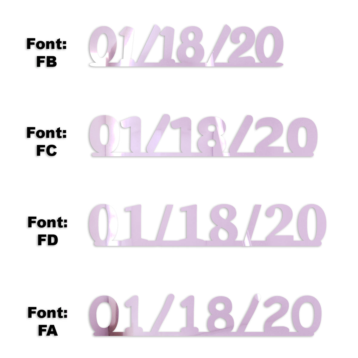 Custom-Fetti Date - 01/18/24 or 01/18/25  Pink