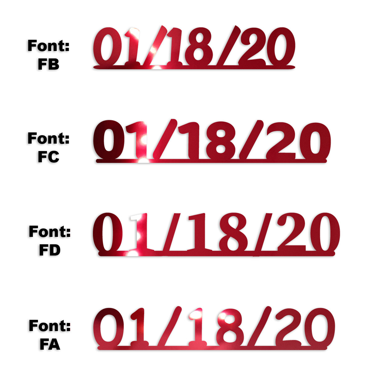 Custom-Fetti Date - 01/18/24 or 01/18/25  Red