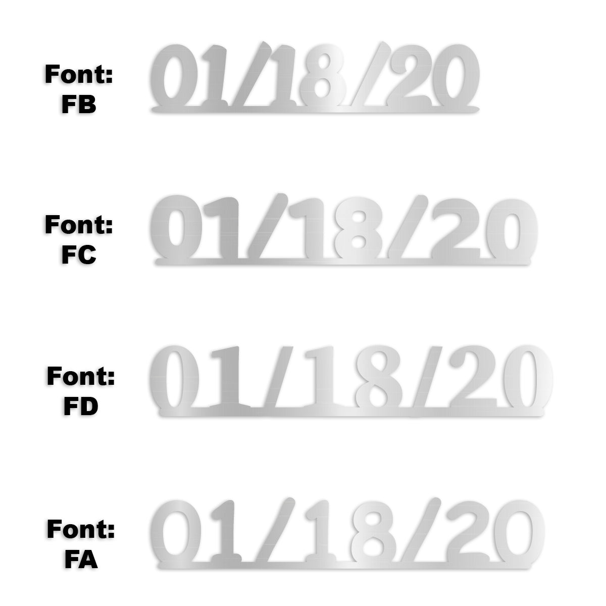 Custom-Fetti Date - 01/18/24 or 01/18/25  Silver