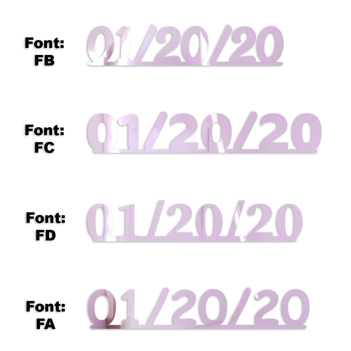 Custom-Fetti Date - 01/20/24 or 01/20/25  Pink